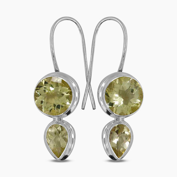 Lemon Topaz Silver Earrings