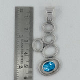 925 Silver Sterling Blue Topaz Pendants