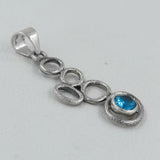 925 Silver Sterling Blue Topaz Pendants