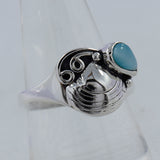 925 Sterling Silver Larimar Rings