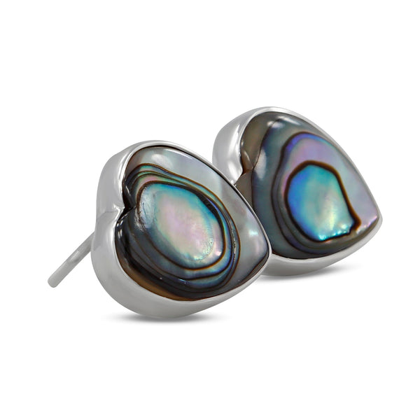 Abalone Shell Silver Studs Earrings