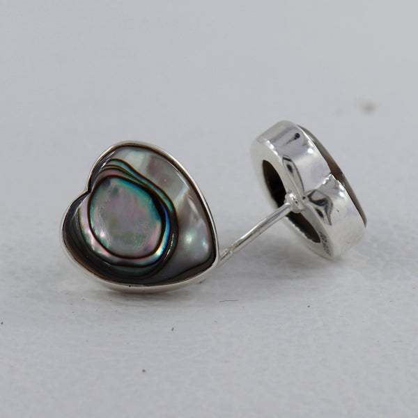 Abalone Shell Silver Studs Earrings