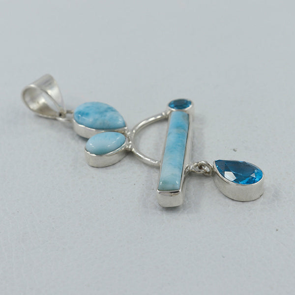 925 Sterling Silver Larimar Pendants