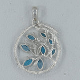 925 Sterling Silver Blue Topaz Pendants