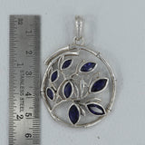 925 Sterling Silver Blue Topaz Pendants
