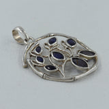 925 Sterling Silver Blue Topaz Pendants