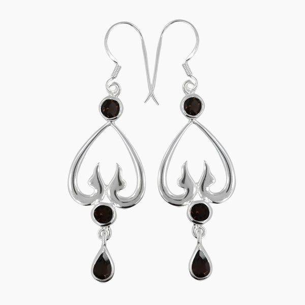 925 Sterling Silver Garnet Earrings