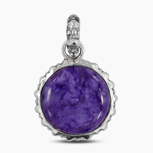 Charoite Gemstone Silver Pendants