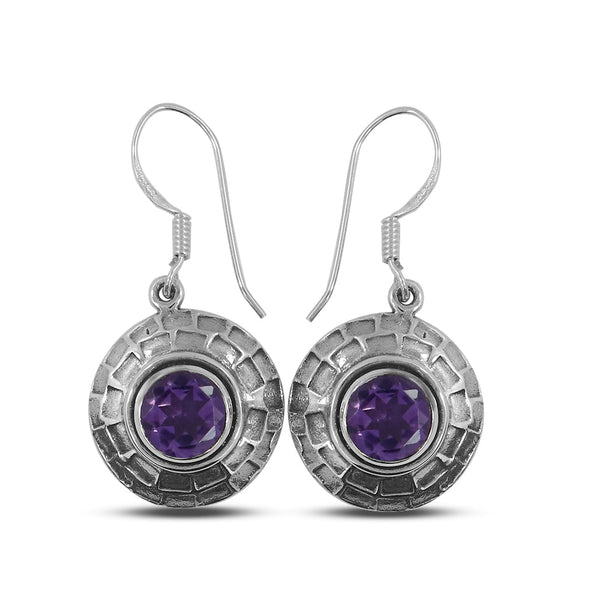 Amethyst Silver Earrings