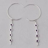 Amethyst Silver Earrings