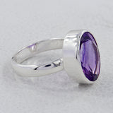 925 Sterling Silver Amethyst Ring