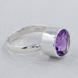 925 Sterling Silver Amethyst Ring