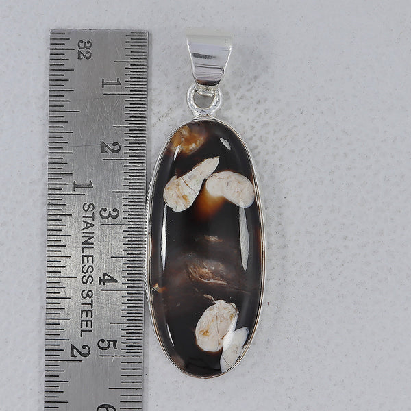 Peanut Wood Jasper Silver Pendants