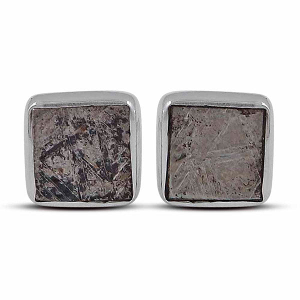 Meteorite Silver Studs Earrings