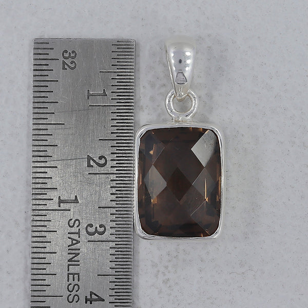 925 Silver Smoky Quartz Pendants