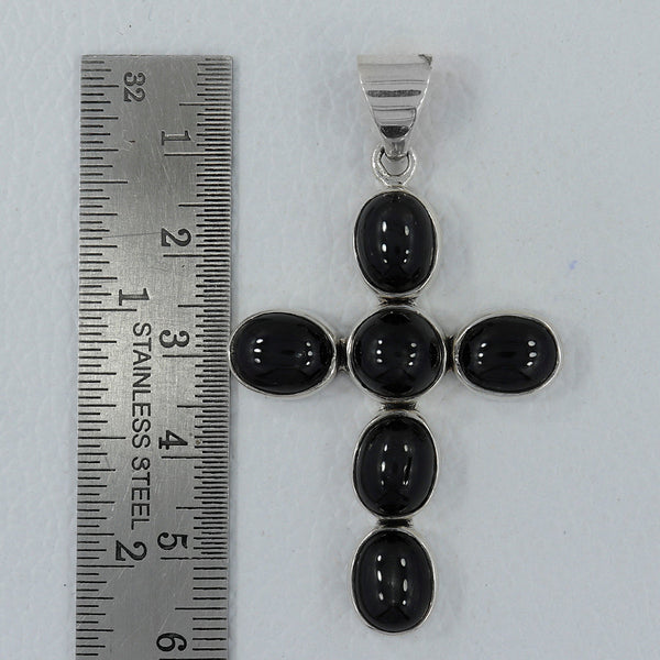 Black Star Holy Cross Silver Pendants
