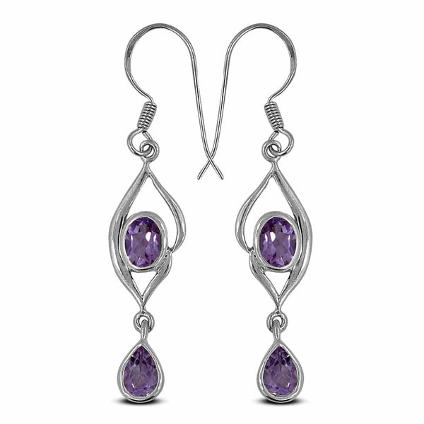 925 Sterling Silver Garnet Earrings