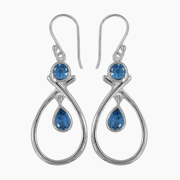 Smoky Quartz Silver Earrings