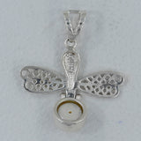 925 Silver Pearl Dragonfly Pendants