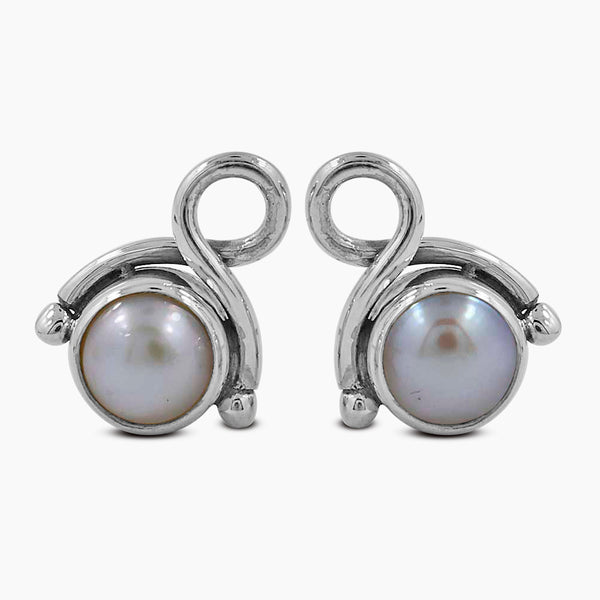 Pearl Silver Studs Earrings