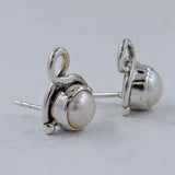 Pearl Silver Studs Earrings
