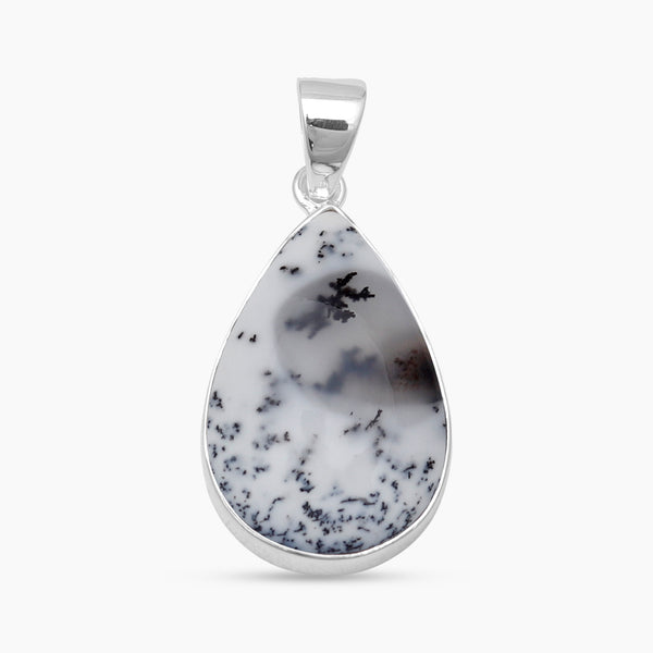 Dendritic Opal Silver Pendants