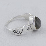 Natural Larimar Silver Designer Rings