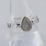 Natural Larimar Silver Designer Rings