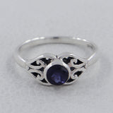 Natural Blue Topaz Silver Ring