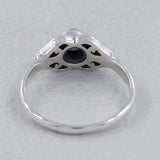 Natural Blue Topaz Silver Ring