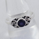 Natural Blue Topaz Silver Ring