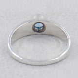 925 Sterling Silver Blue Topaz Ring