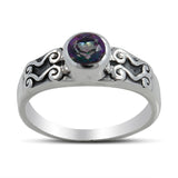 925 Sterling Silver Blue Topaz Ring