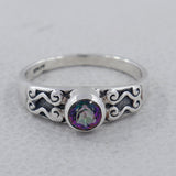 925 Sterling Silver Blue Topaz Ring