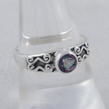 925 Sterling Silver Blue Topaz Ring