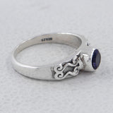 925 Sterling Silver Blue Topaz Ring