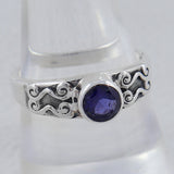 925 Sterling Silver Blue Topaz Ring