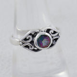 Natural Blue Topaz Silver Ring