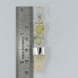 Raw Ethiopian Opal Silver Pendants