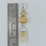 Raw Ethiopian Opal Silver Pendants