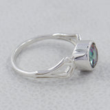 Blue Topaz Silver Rings