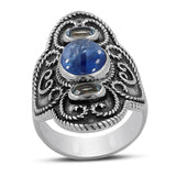 Rainbow Moonstone Silver Rings
