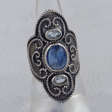 Rainbow Moonstone Silver Rings
