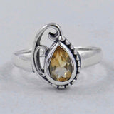 Natural Garnet Silver Rings