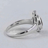 Natural Garnet Silver Rings