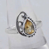 Natural Garnet Silver Rings