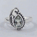 Natural Garnet Silver Rings