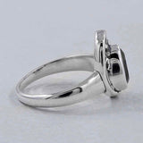 Natural Garnet Silver Rings