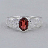 Genuine Emerald Silver Rings