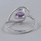 Natural Amethyst Silver Ring